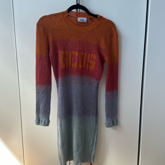 GCDS Ribbed Knit Bodycon Dress - Picture 3 of 9